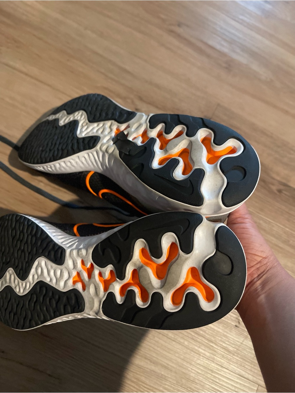 Nike Black & Orange Athletic Sneakers